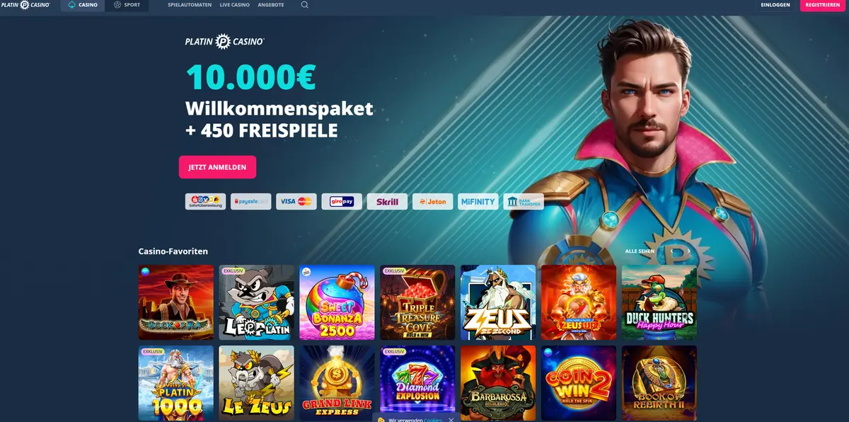 Platin Casino Casino mit Sofort Auszahlung